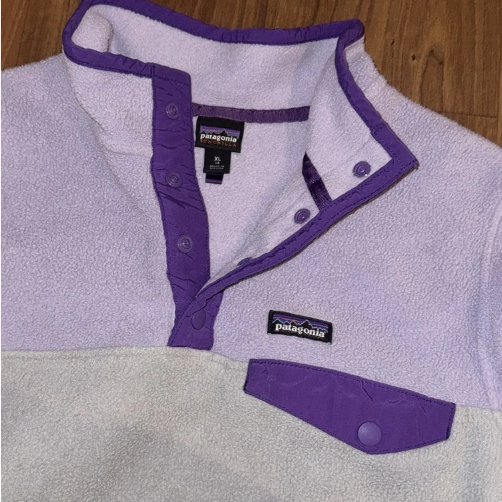Patagonia synchilla snap fleece Purple and grey vintage from the 2000s - Picture 2 of 4